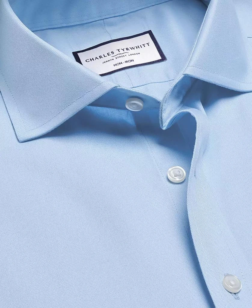 Charles Tyrwhitt Men's Slim-Fit Non-Iron Solid Twill Dress Shirt 5