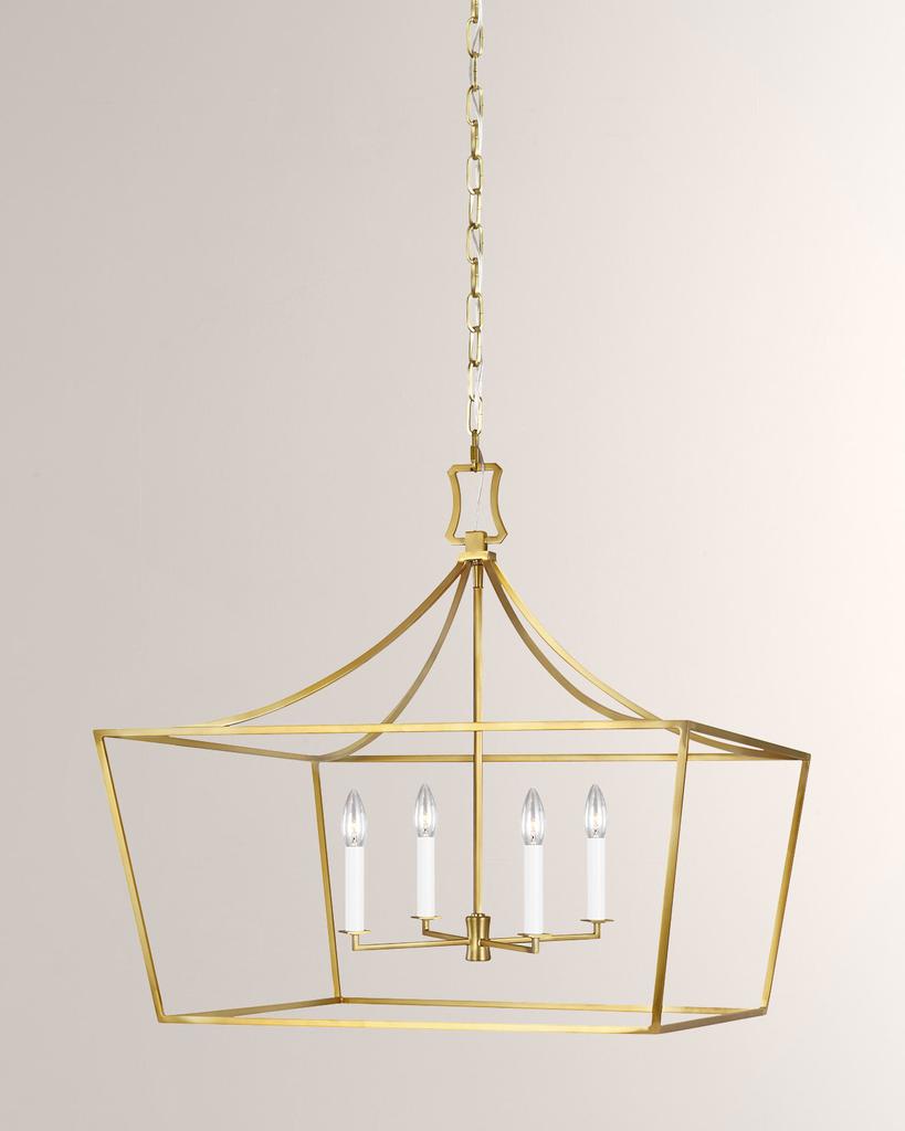 C&M by Chapman and Myers 4 - Light Wide Lantern  Southold By Chapman & Myers