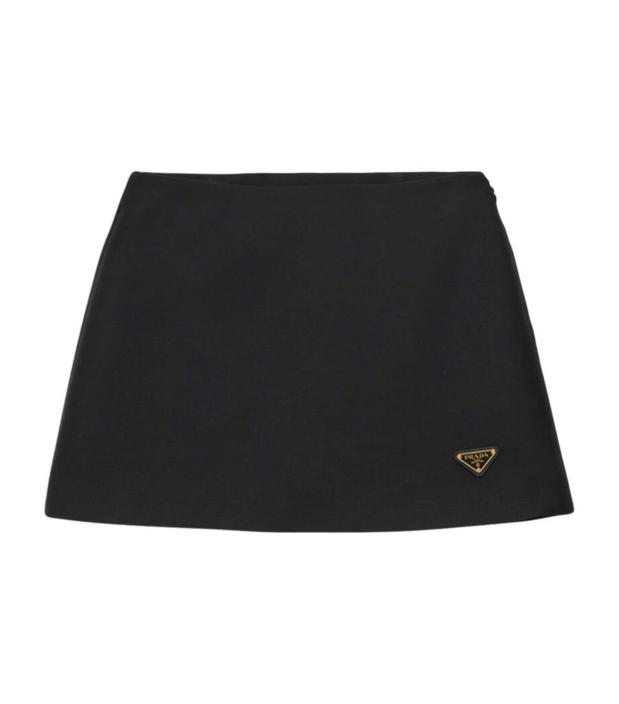 Prada Wool-Silk Mini Skirt 1
