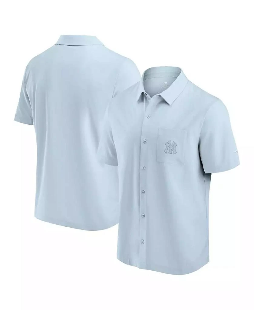 Fanatics Men's Light Blue New York Yankees Front Office Button-Up Shirt 1