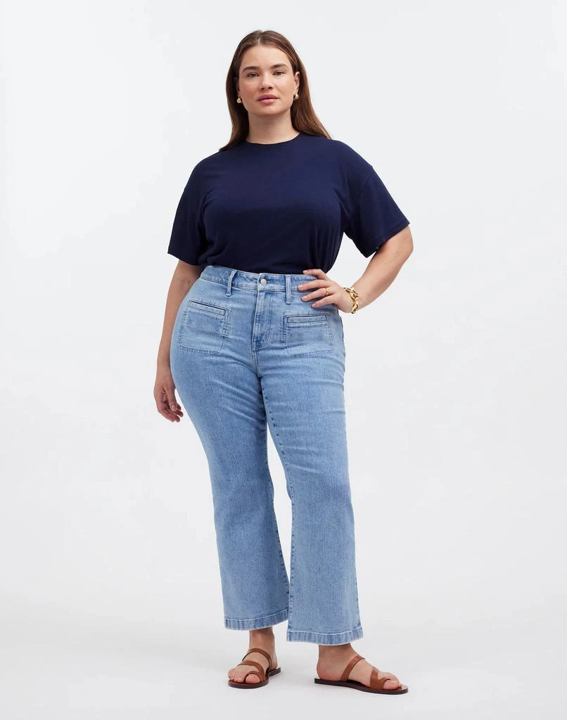 Madewell Plus Curvy Kick Out Crop Jeans in Penman Wash: Patch Pocket Edition 1