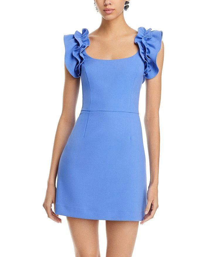 French Connection Whisper Ruffled Mini Dress 1