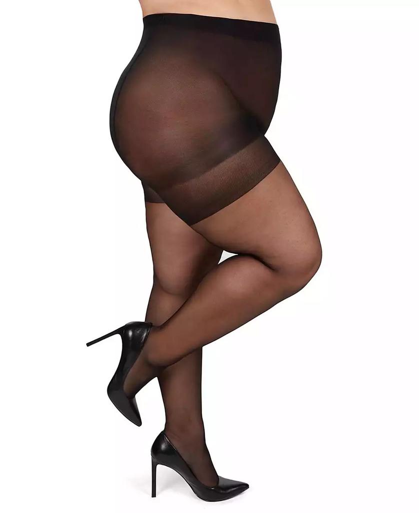 Memoi Plus Size Curvy Silky Sheer Control Top Pantyhose MM-2210