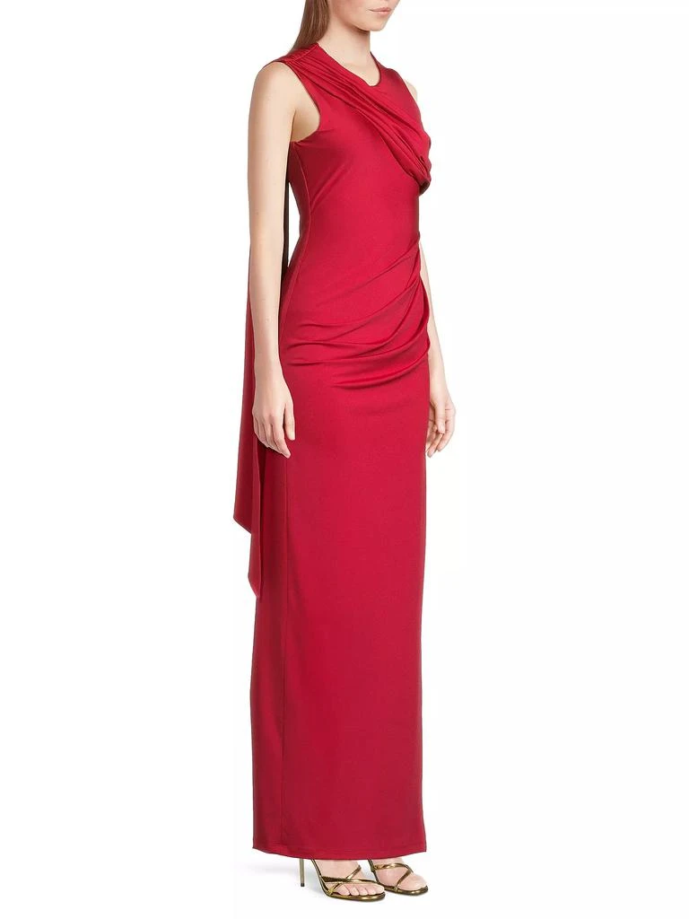 Black Halo Aruna Draped Maxi Dress 4