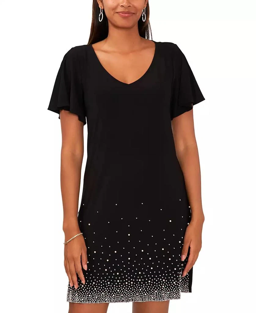 MSK Petite Embellished Flutter-Sleeve Dress 3