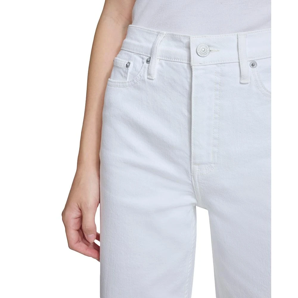 Calvin Klein Women's Raw-Hem Straight-Leg Denim Jeans 4