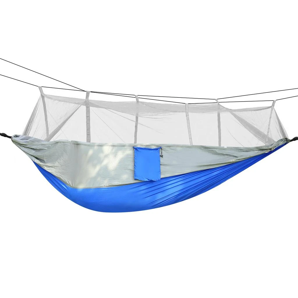 Global Bazaar 600lbs Hammock with Mosquito Net for Camping, Portable Swing 1