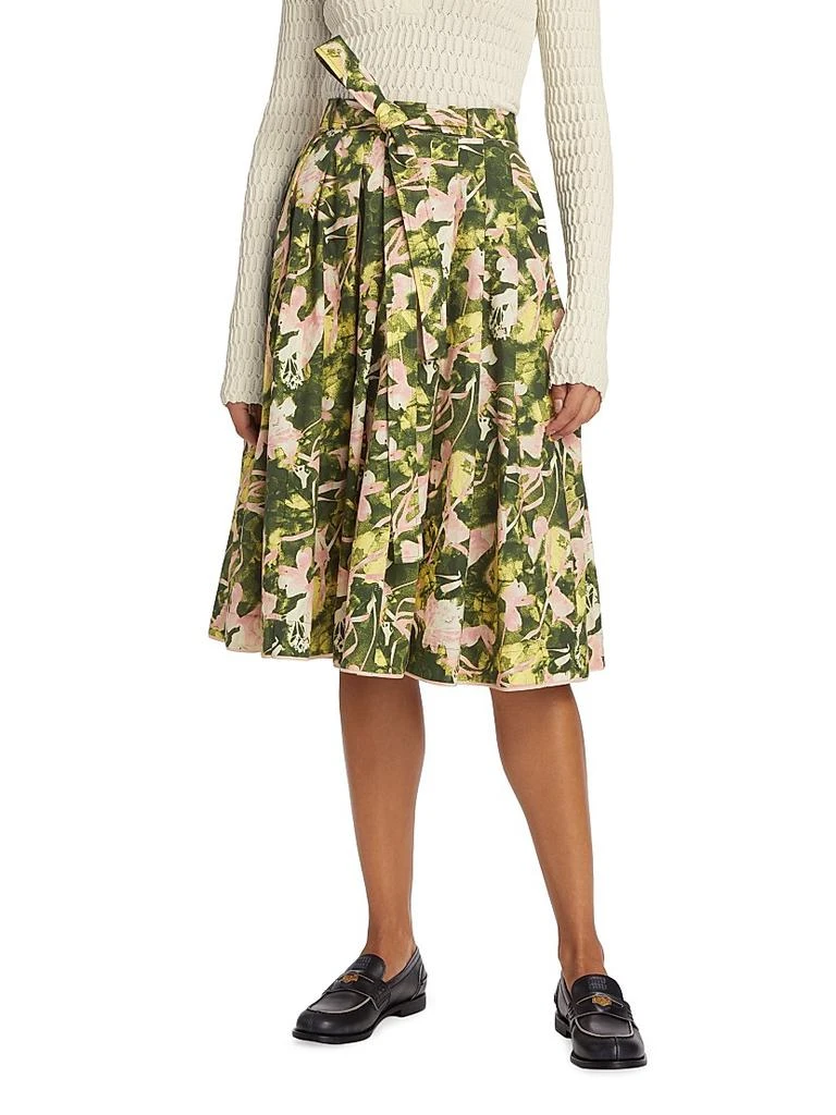 3.1 Phillip Lim Floating Iris Floral A-Line Skirt 3