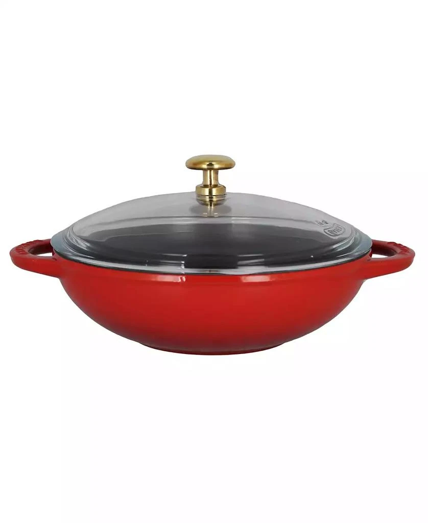 Chasseur French Enameled Cast Iron 7" Wok with Glass Lid