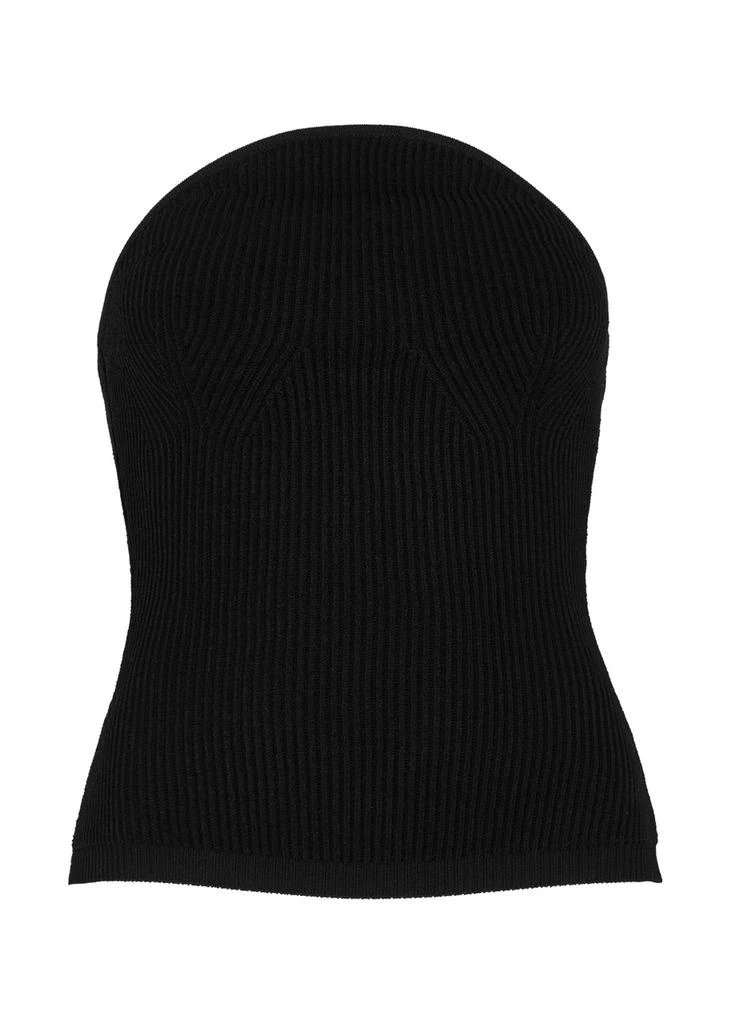 Khaite Jericho ribbed-knit bandeau top  1