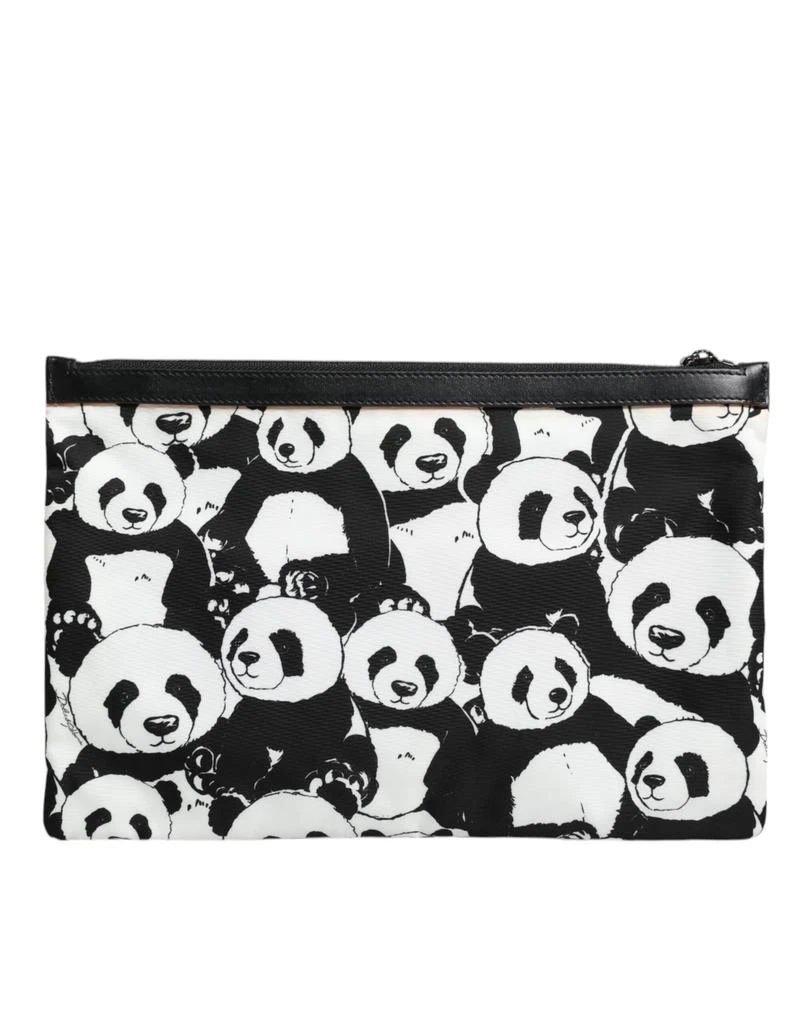 Dolce 
Gabbana Panda Pattern Clutch Pouch Women
s Bag (Pre-Owned)