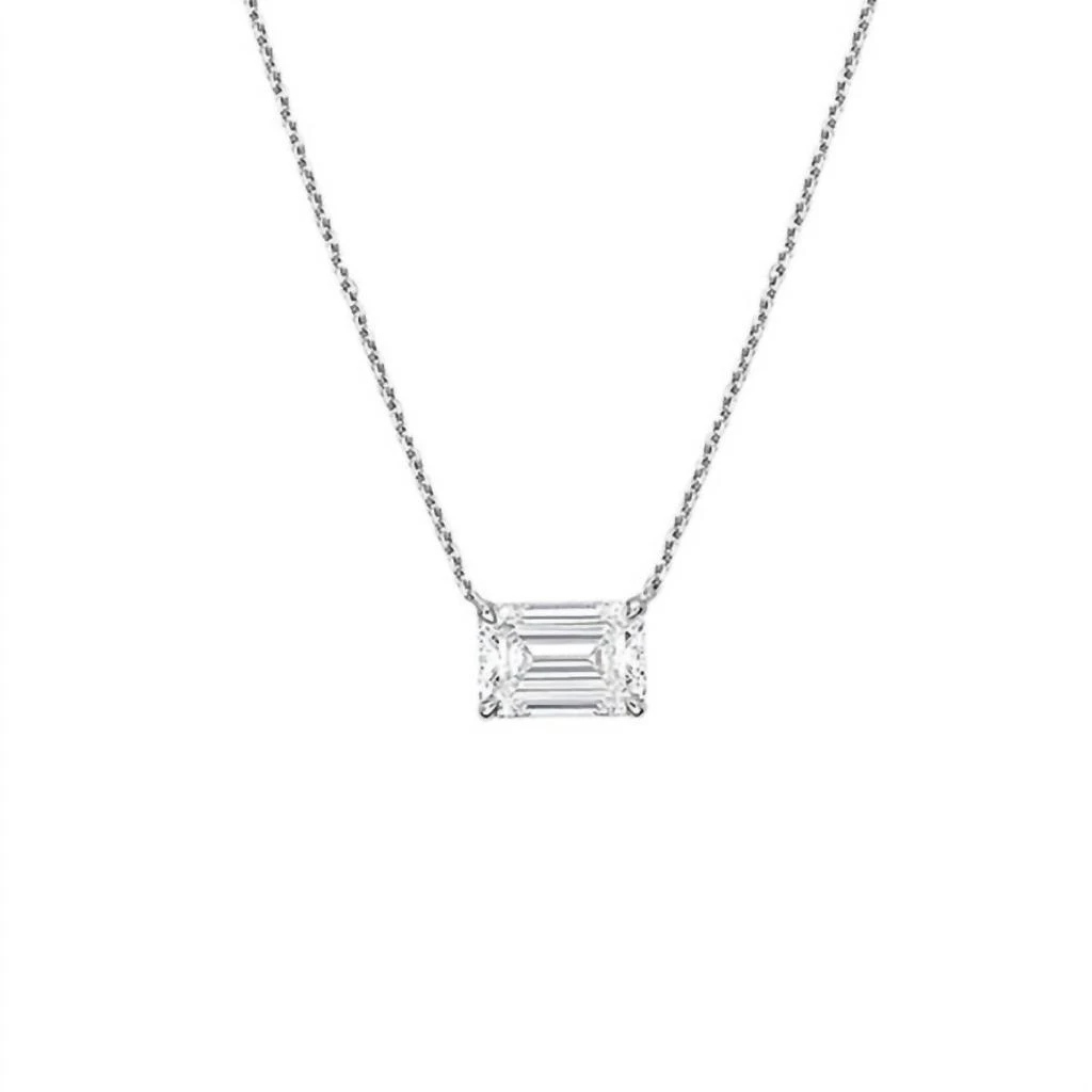 Diana M Jewels Diana M Jewels - Women
s 5.00 ct Diamond Solitaire Emerald Cut Pendant - Statement 2