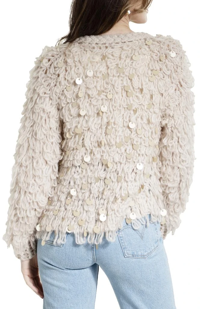SAACHI Sequin Crochet Loop Knit Cardigan 2