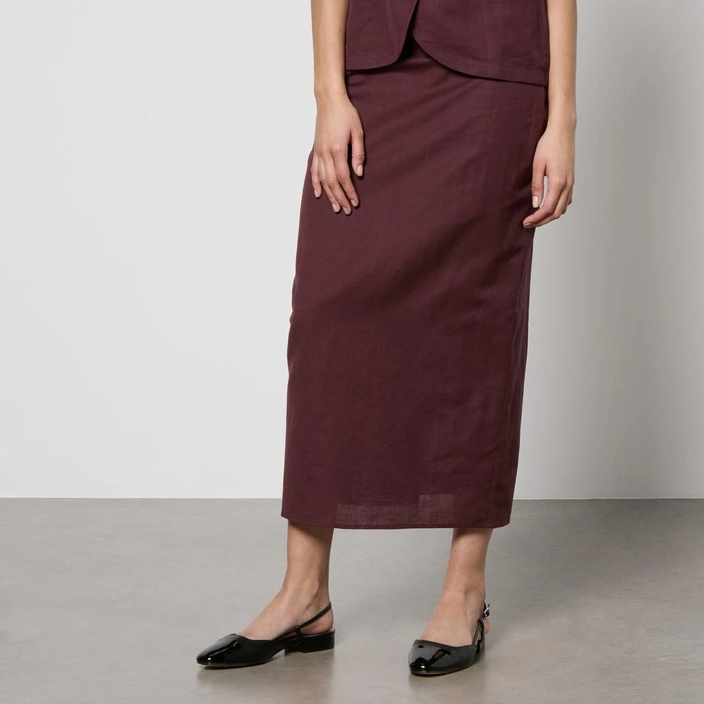 Nobody's Child Nobody's Child Mandy Euroflax Linen-Blend Midaxi Skirt 1