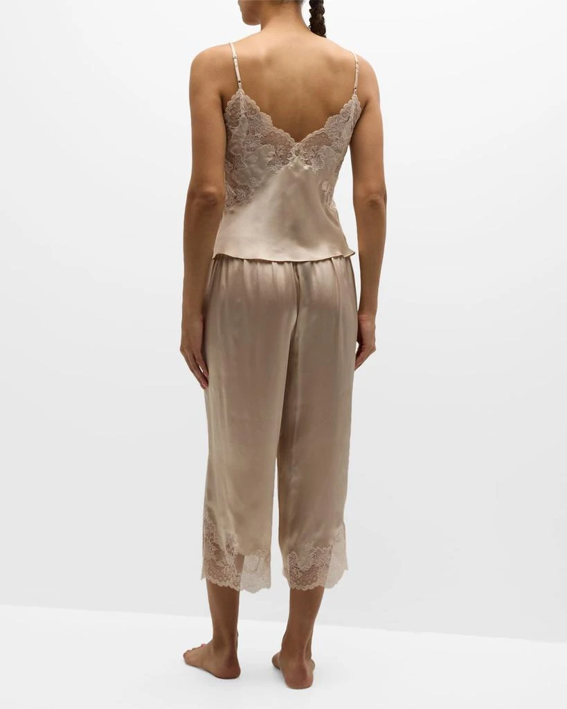 Josie Lolita Cropped Lace-Trim Charmeuse Pajama Set 3
