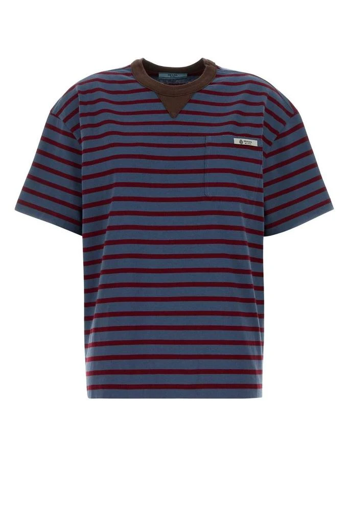 Prada Prada Striped Crewneck T-Shirt 1