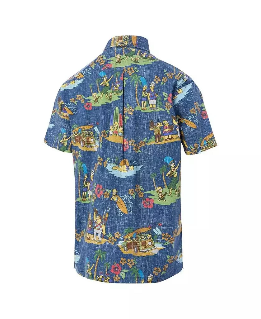 Reyn Spooner Men's Navy The Simpsons Hawaiian Vacation Button-Down Shirt 3