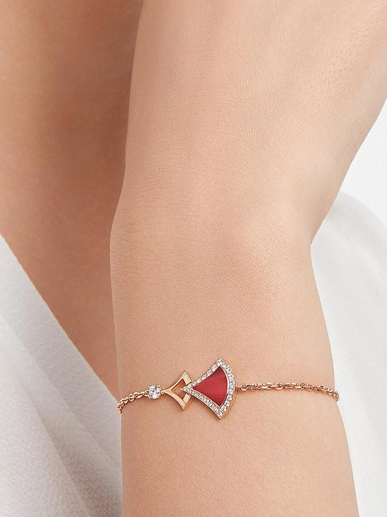 BVLGARI Divas' Dream 18K Rose Gold, Carnelian & 0.31 TCW Diamond Bracelet 2