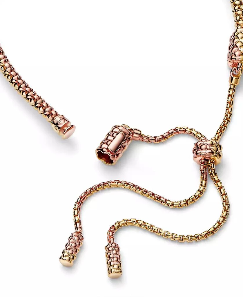 PANDORA 14K Gold-Plated Studded Chain Slider Bracelet 3