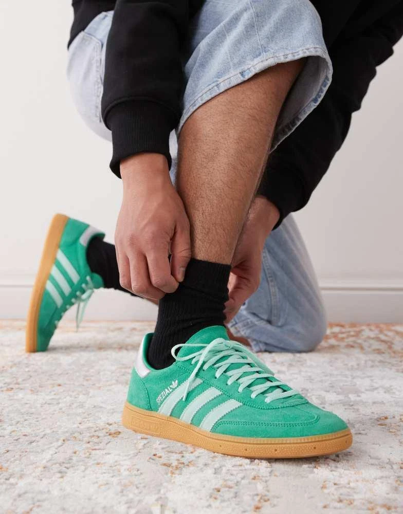 Shop adidas Originals Handball Spezial trainers in green and mint on Sale  at BeyondStyle  Get 40% Off adidas Originals Handball Spezial trainers in  green and mint with Limited-Time Flash Deals, Exclusive