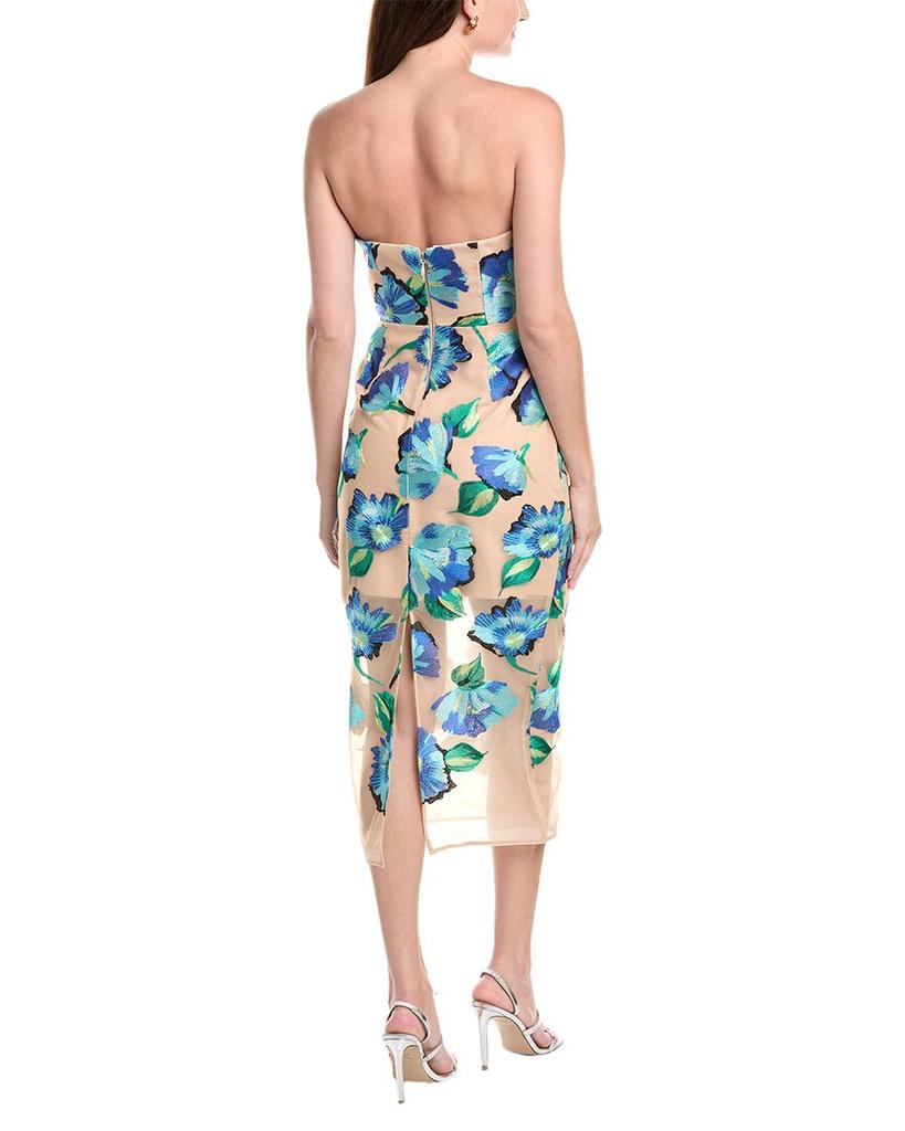 Milly Milly Embroidered Mesh Midi Dress