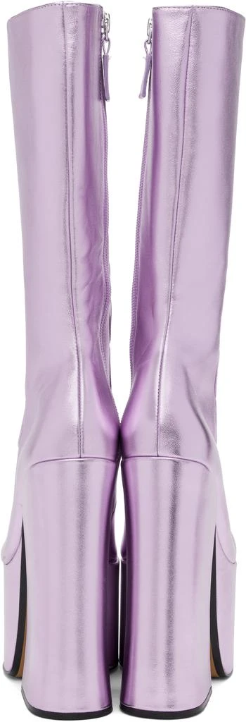 Marc Jacobs Purple 'The Metallic Kiki' Knee High Boots 2