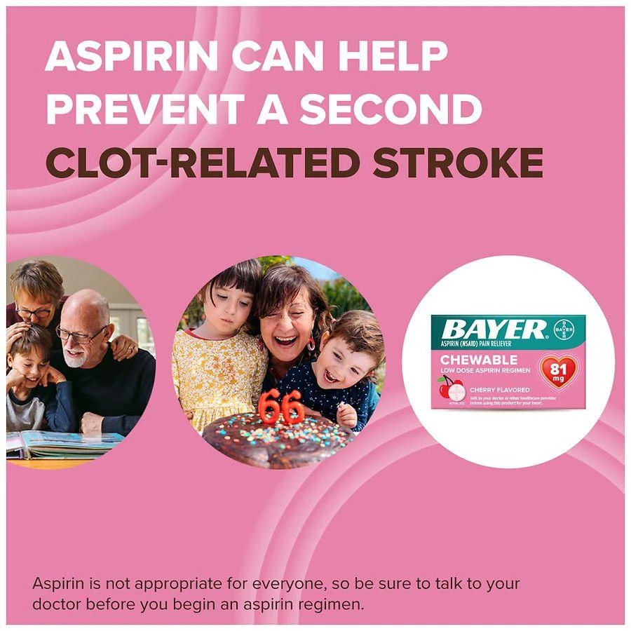 Bayer Chewable Low Dose Aspirin Cherry 7