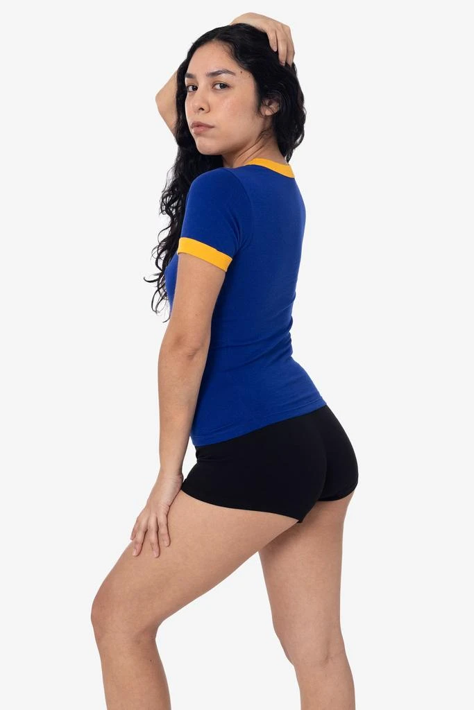 Los Angeles Apparel FF310 - Women's Poly Cotton Ringer Tee 4