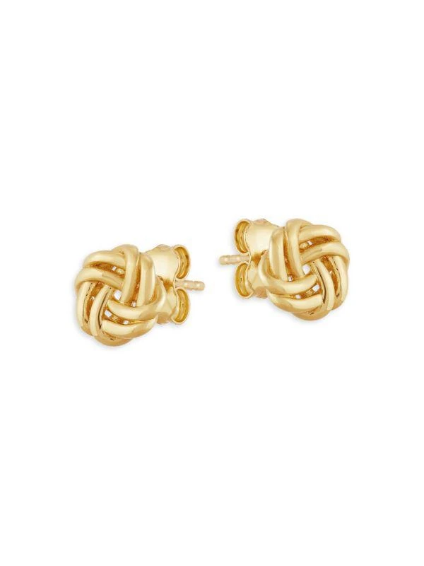 Saks Fifth Avenue 14K Yellow Gold Knot Stud Earrings 2