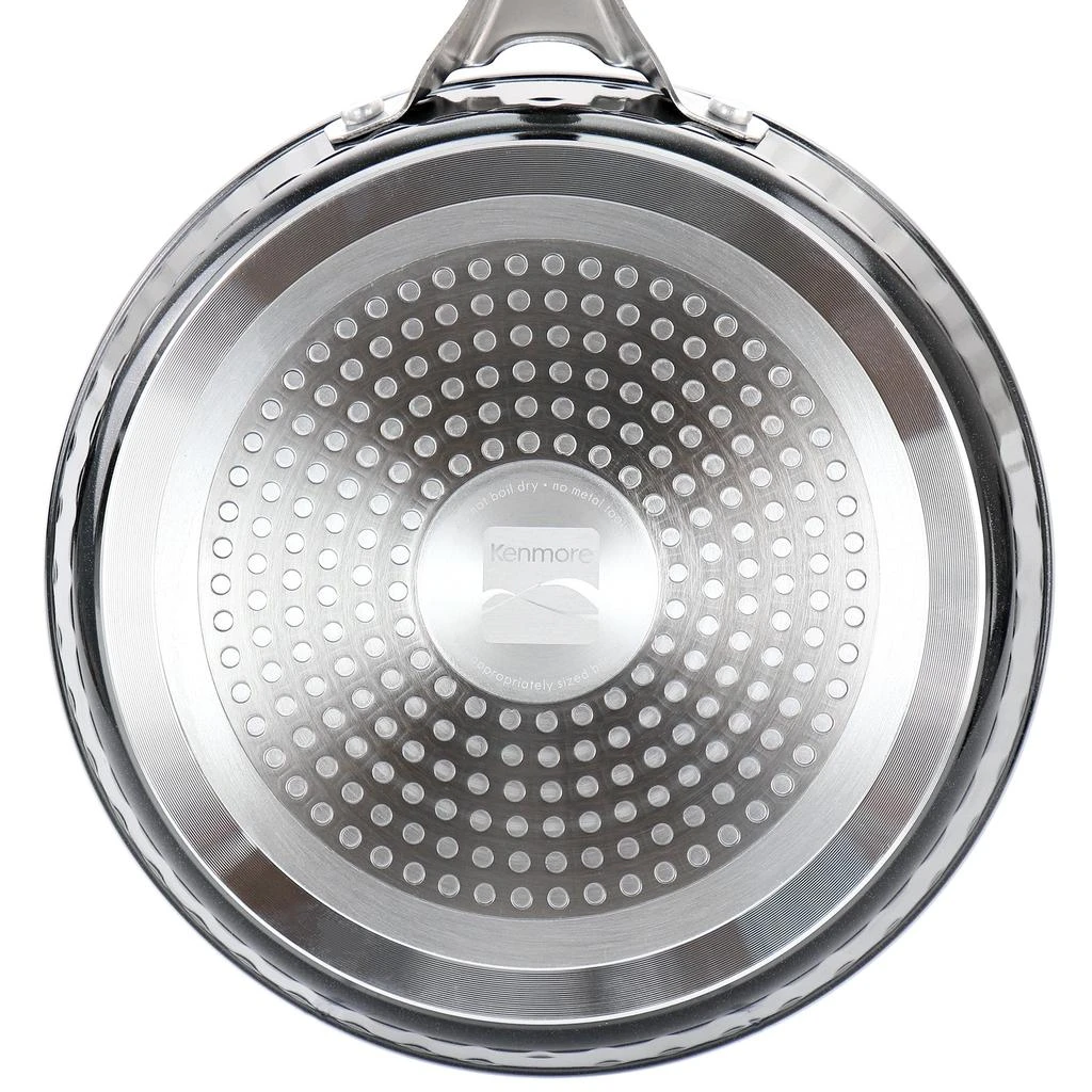 Kenmore Logan 10 Piece Aluminum Nonstick Cookware Set in Black with Wood Utensils 5