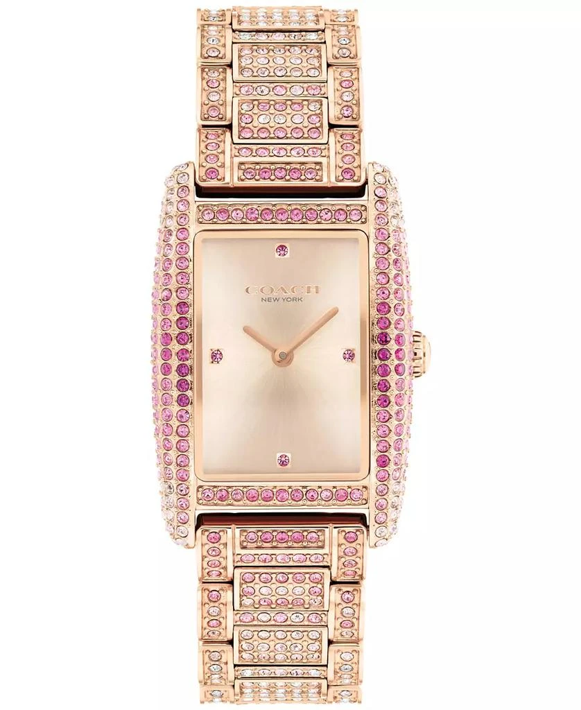 Coach Women's Reese Carnation Gold Stainless Steel and Crystals Bracelet Watch 24.5mm 1