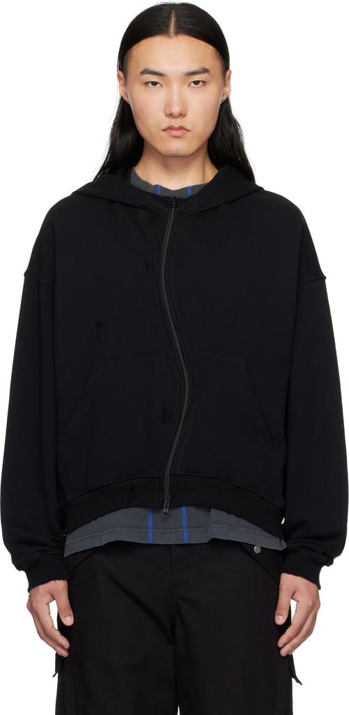 トップス ALEXANDER WANG dense fleece hoodie dress UNISEX HOODIE IN DENSE FLEECE in BLACK | alexanderwang®