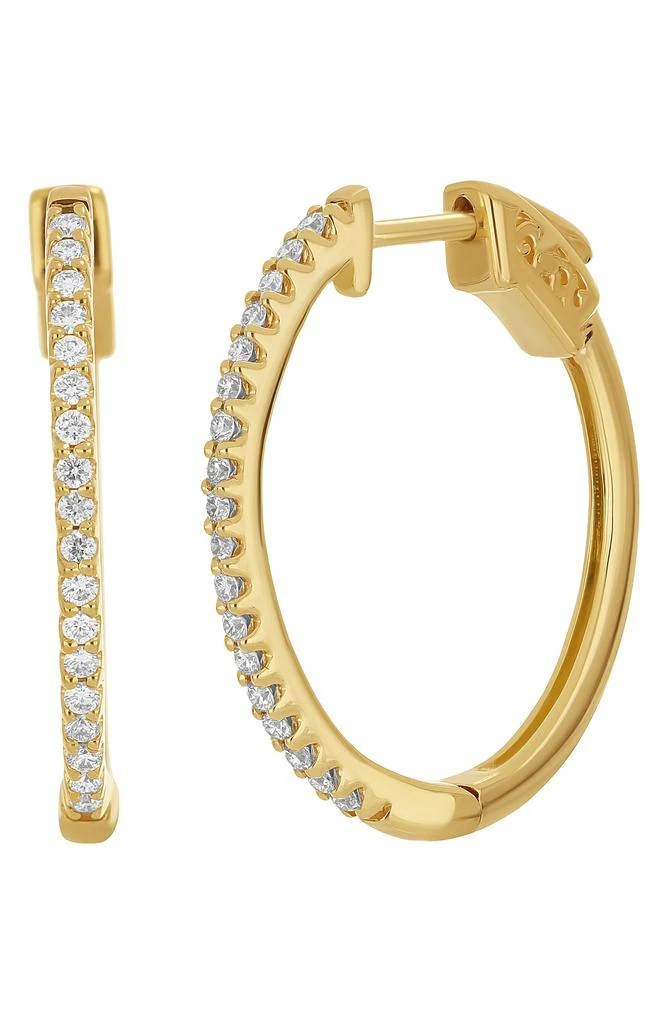 Carrière Jewelry Diamond Oval Hoop Earrings - 0.27ct. 1