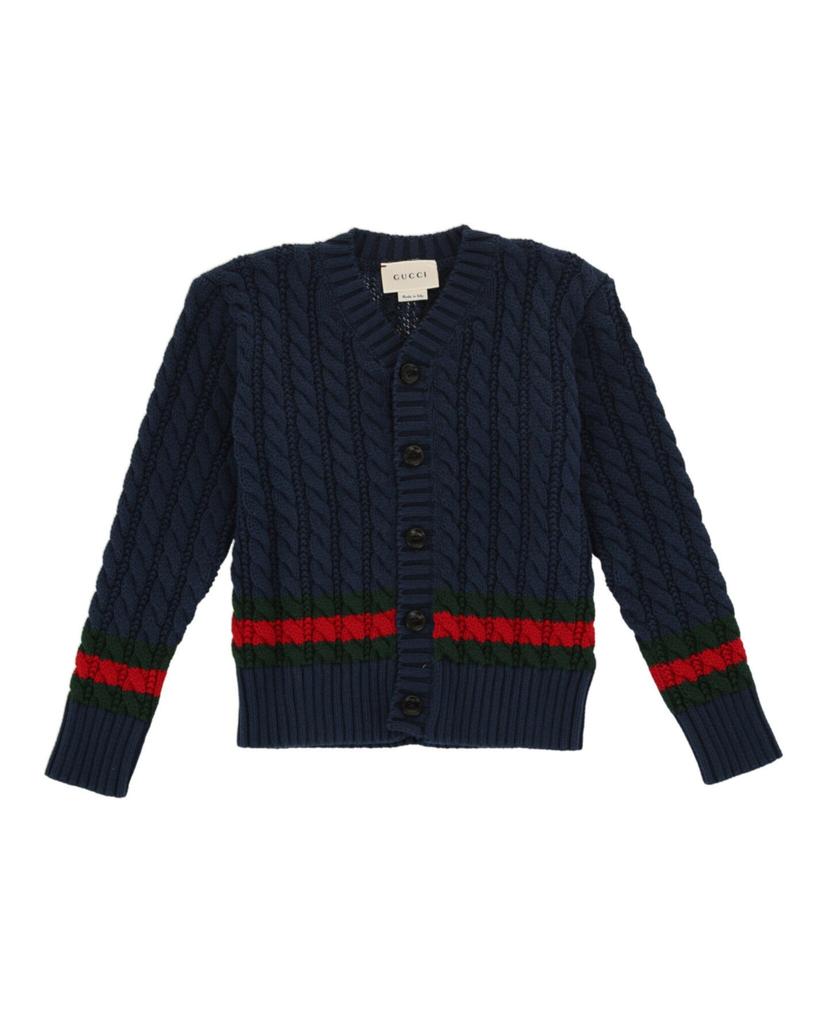 Gucci Kids Cable Knit Cardigan