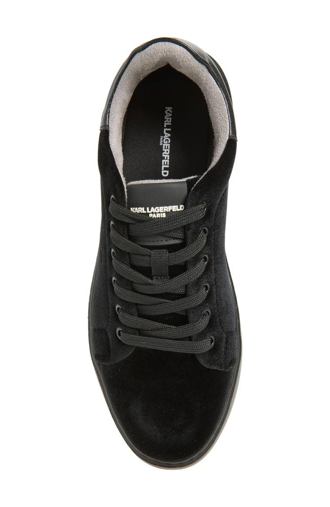 Karl Lagerfeld Paris Embroidered Logo Velvet Sneaker 5