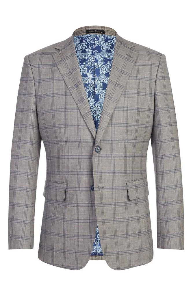 English Laundry Plaid Grey Wool Blend Suit 7
