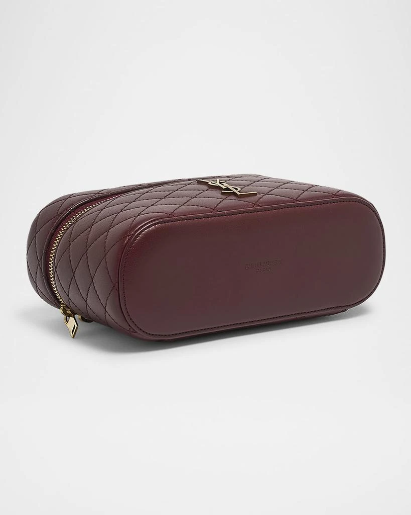 Yves Saint Laurent Gabby Mini Vanity Case in Quilted Leather with Gold Hardware 8