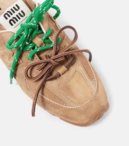 Miu Miu x New Balance 530L suede mules 5