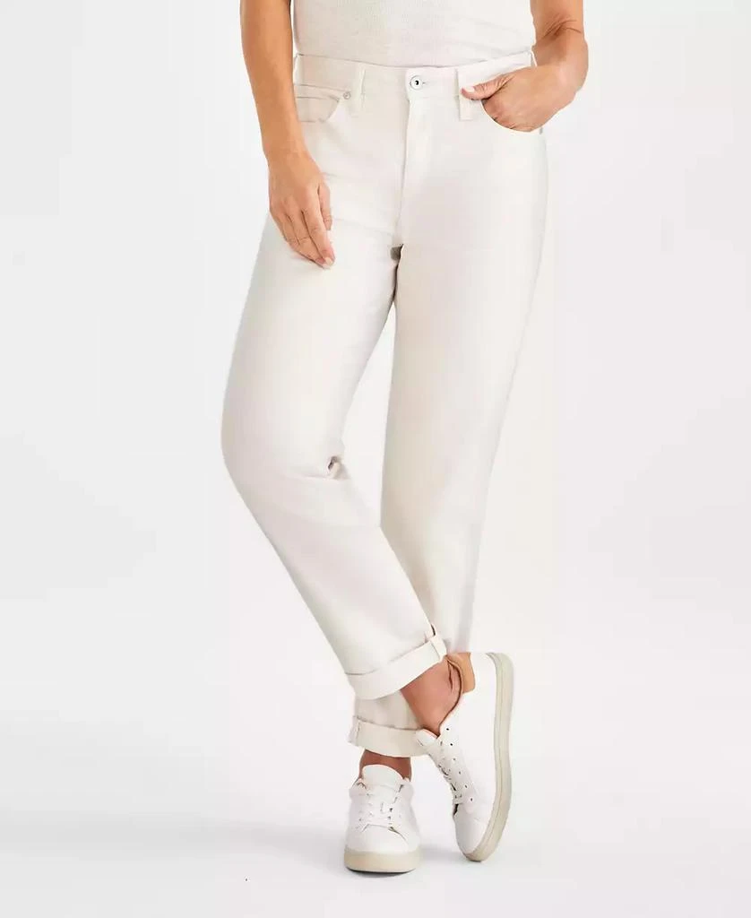 Style & Co Petite Mid-Rise Cuffed Girlfriend Jeans, Exclusively at Macy's 3