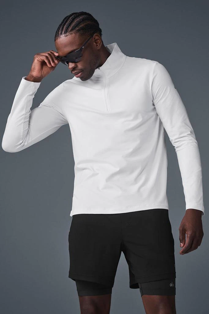 Alo Conquer 1/4 Zip Reform Long Sleeve - Stealth Green 4