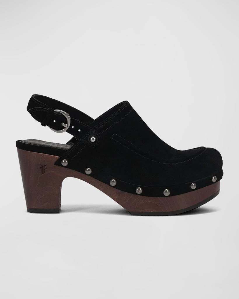 Frye Jessica Suede Slingback Clogs 1