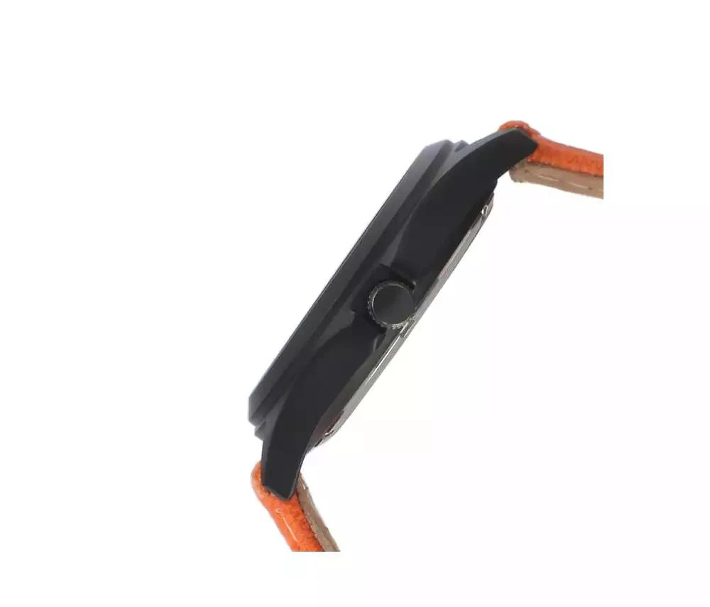 Peugeot Men's 40mm Military Dial Sport Orange Canvas Strap Watch 3