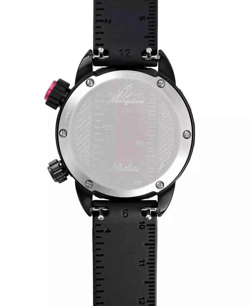 Abingdon Co. Women's Automatic Nadia Black Silicone Strap Watch 35mm 2