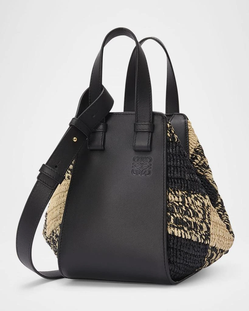 Loewe x Paula’s Ibiza Hammock Top-Handle Bag in Gingham Raffia 3