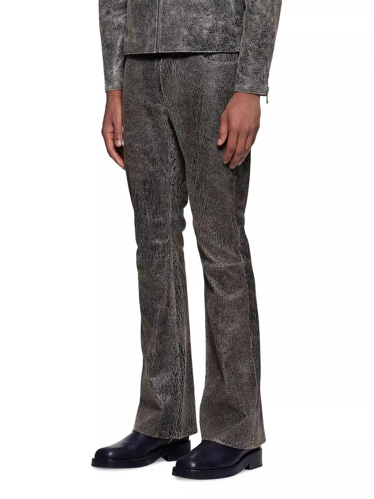 Purple Brand Leather Flared Pants 2