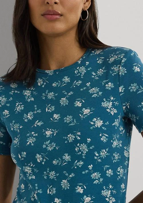 Ralph Lauren Ralph Lauren Petite Floral Stretch Cotton Crew Neck T Shirt 3