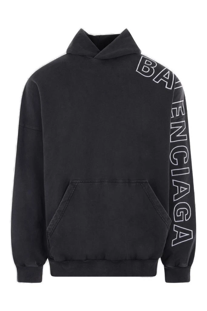 Balenciaga Balenciaga Logo Embroidered Long-Sleeved Hoodie 1