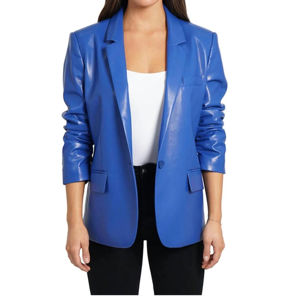 Love Token Love Token - Frankie Faux Leather Blazer 1