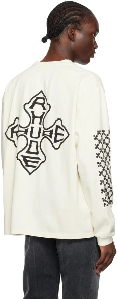 Rhude SSENSE Exclusive Off-White Cross Long Sleeve T-Shirt 3