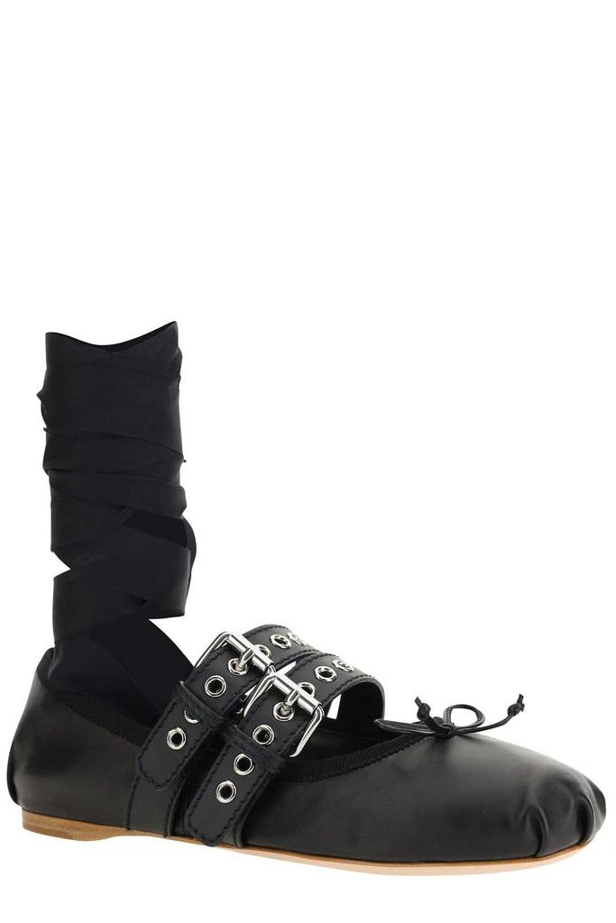 Miu Miu Miu Miu Belted Detailed Ballerina Flats 2